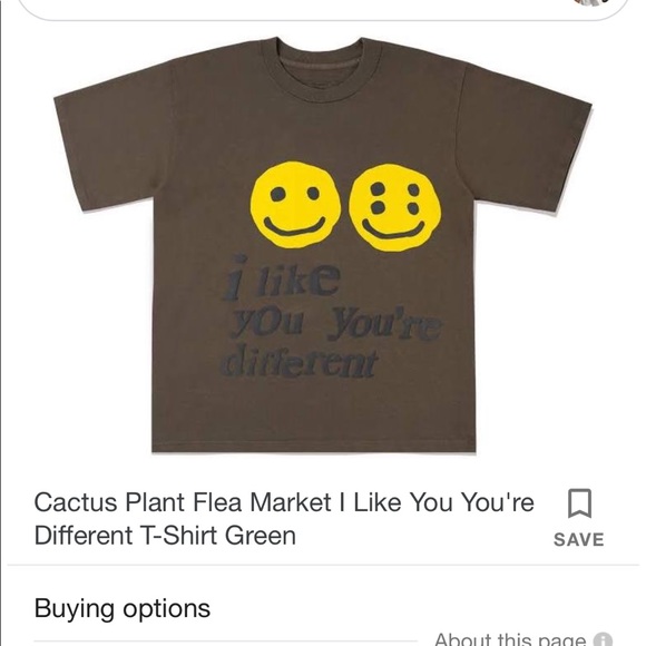 Cactus plant flea market tee L